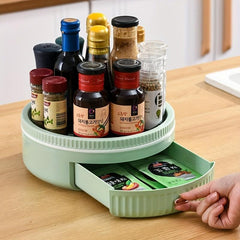 Rotating Turntable Kitchen Storage Tray Non Slip Tableware Seasoning