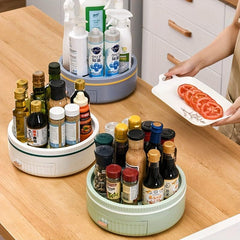 Rotating Turntable Kitchen Storage Tray Non Slip Tableware Seasoning