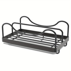 Stainless Steel Sink Sponge Holder with Drip Tray Countertop Organizer