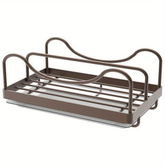 Stainless Steel Sink Sponge Holder with Drip Tray Countertop Organizer