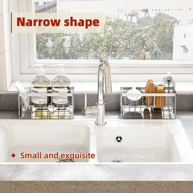 Stainless Steel Sink Caddy Kitchen Sponge Holder Faucet Sponge Holder