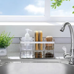 Stainless Steel Sink Caddy Kitchen Sponge Holder Faucet Sponge Holder