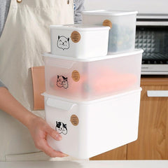 Kitchen Crisper Storage Box Airtight Portable Lid Kitchen Supplies