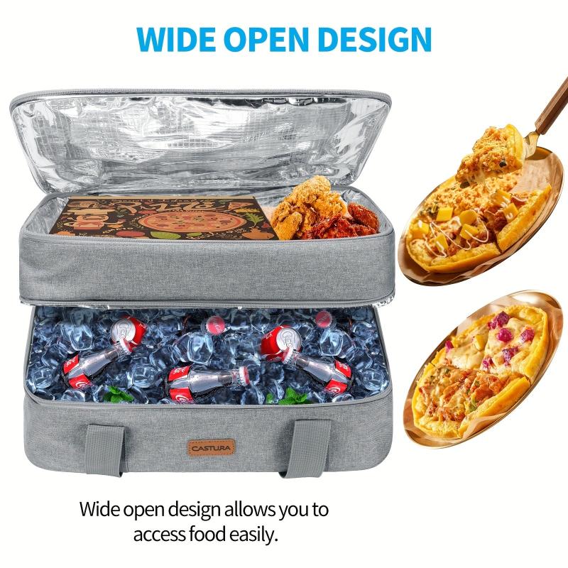 Double Layers Pizza Bag Insulated Casserole Carrier Large Capacity