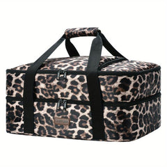 Double Layers Pizza Bag Insulated Casserole Carrier Large Capacity