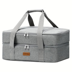 Double Layers Pizza Bag Insulated Casserole Carrier Large Capacity