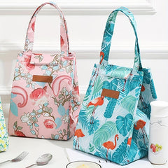 Floral Insulated Lunch Bag Reusable Leakproof Lunch Box