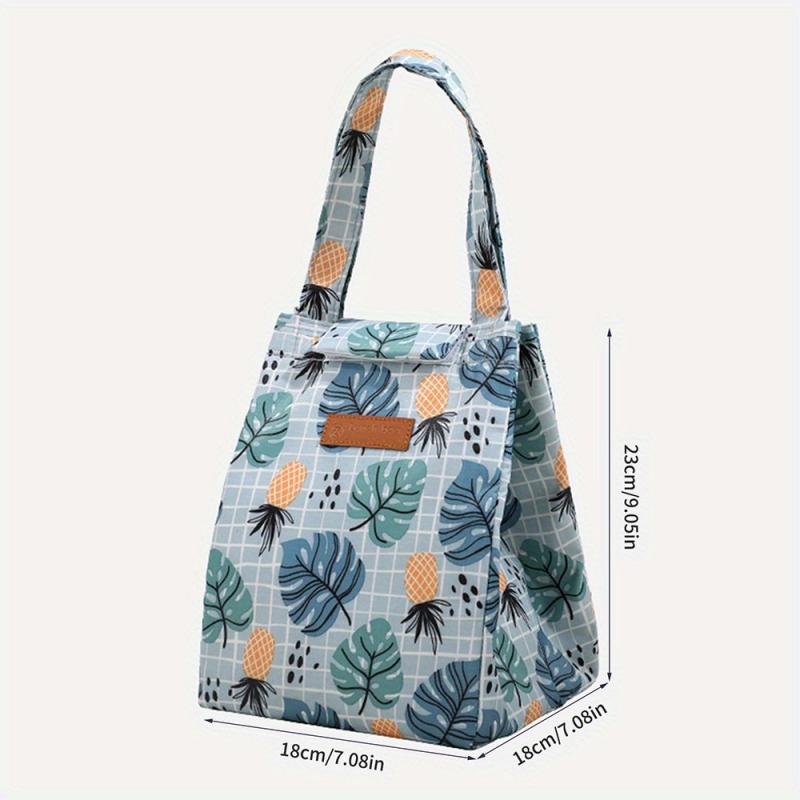 Floral Insulated Lunch Bag Reusable Leakproof Lunch Box