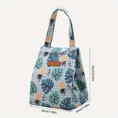 Floral Insulated Lunch Bag Reusable Leakproof Lunch Box