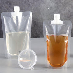 10pcs Coffee Liquid Sub Bag + Plastic Funnel