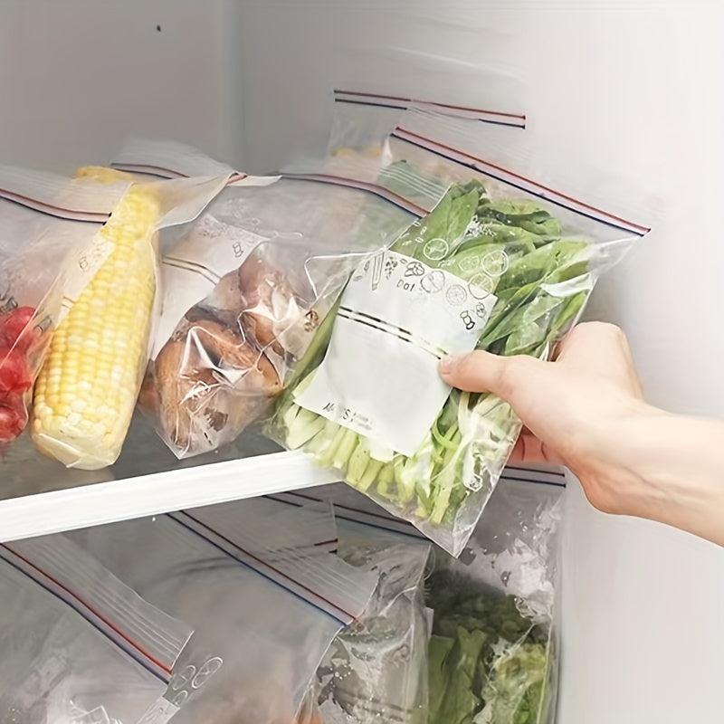 20pcs Transparent Food Storage Zipper Bags for Fridge Sub Packaging