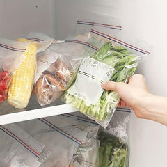 20pcs Transparent Food Storage Zipper Bags for Fridge Sub Packaging