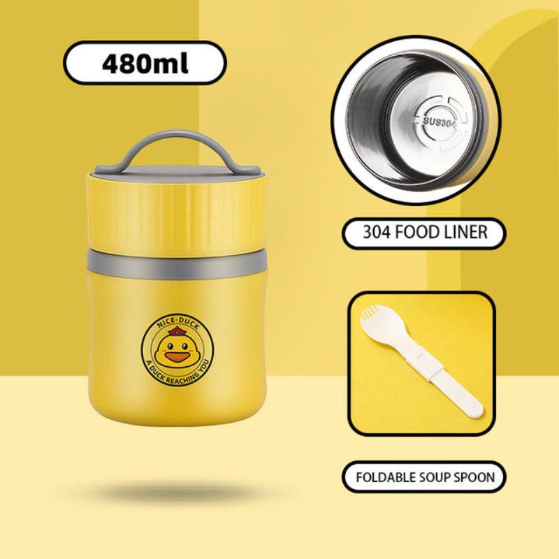 304 Stainless Steel Lunch Box With Spoon & Soup Cup