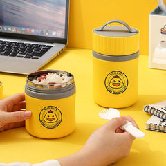 304 Stainless Steel Lunch Box With Spoon & Soup Cup