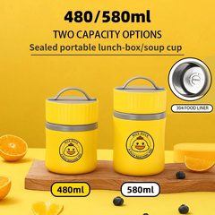 304 Stainless Steel Lunch Box With Spoon & Soup Cup