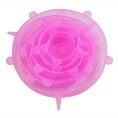 6pcs Reusable Silicone Stretch Lids Set - Fresh keeping Covers