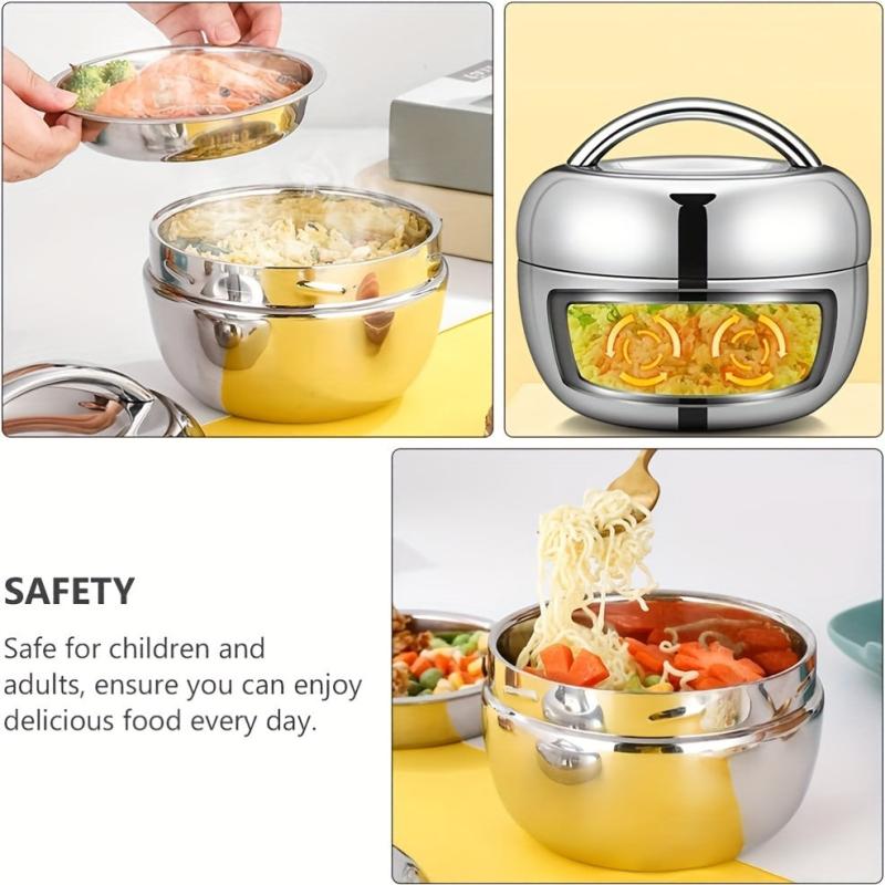 Hot Food Flask Stainless Steel Insulated Lunch Box Portable Bento Box