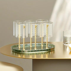 Cup Drying Rack Stand Plastic Glass Bottle Rack with Drain Tray