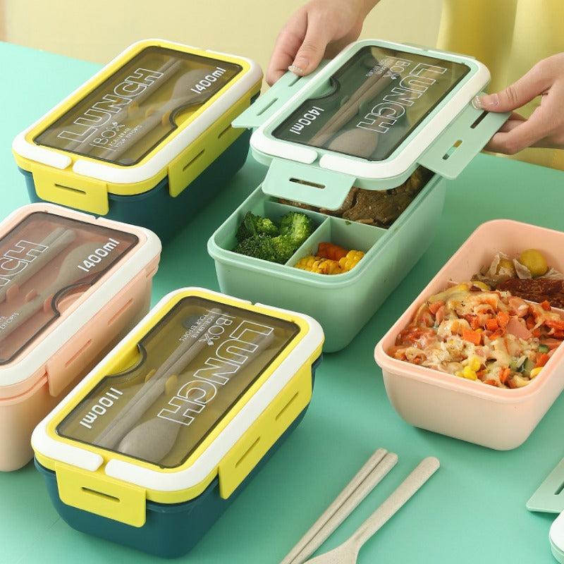 1100mL Divided Lunch Box Leakproof Food Container for School