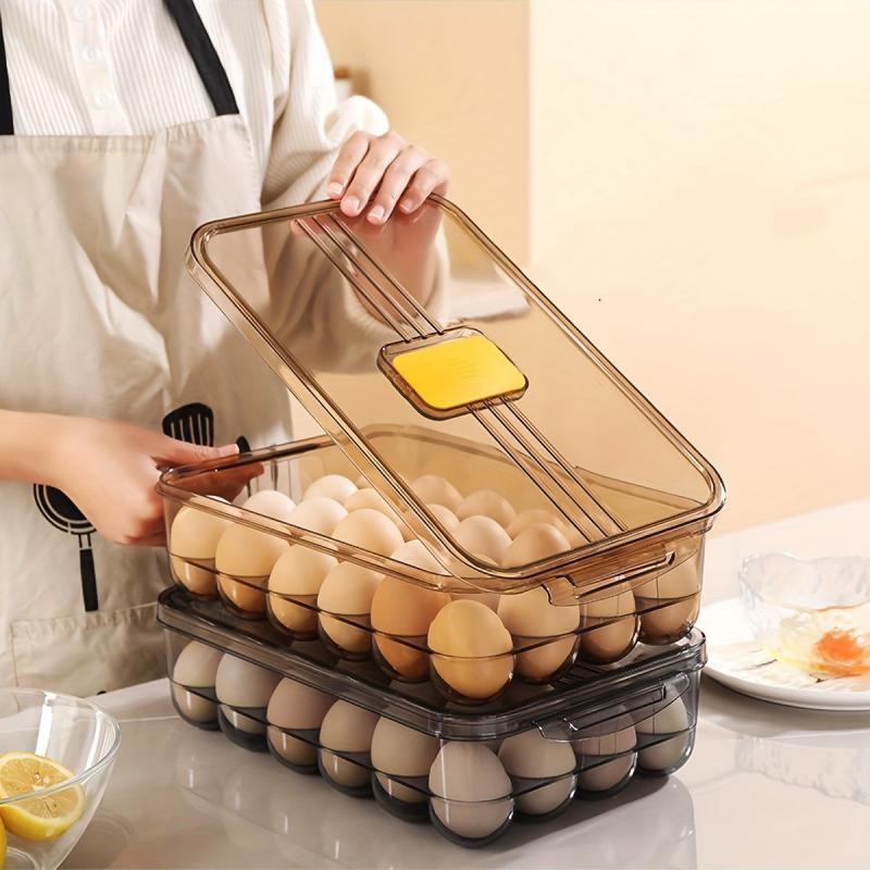 Egg Storage Box Leak Proof Flip Top Hand Washable