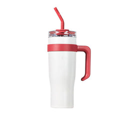 40oz Tumbler With Straw Handle Stainless Steel Vacuum Flask Insulated Cup