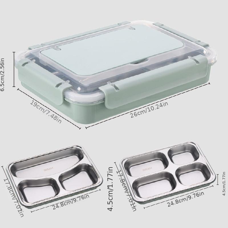 Leakproof Bento Box with Cutlery for Adults Double Layer Lunch Container