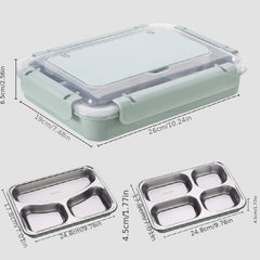 Leakproof Bento Box with Cutlery for Adults Double Layer Lunch Container