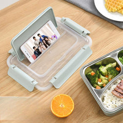 Leakproof Bento Box with Cutlery for Adults Double Layer Lunch Container