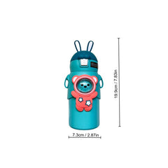 Stainless Steel Insulated Cup 500ml - Vacuum Cup with Foldable Straw