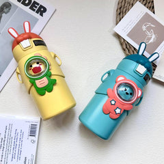 Stainless Steel Insulated Cup 500ml - Vacuum Cup with Foldable Straw