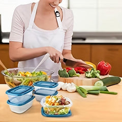 5pcs Rectangular Plastic Food Storage Box Set with Lid, Bento Box Lunch Box