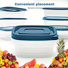 5pcs Rectangular Plastic Food Storage Box Set with Lid, Bento Box Lunch Box