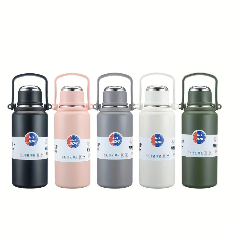 Insulated Vacuum Flask Large Capacity Thermal Bottle Leakproof Lid