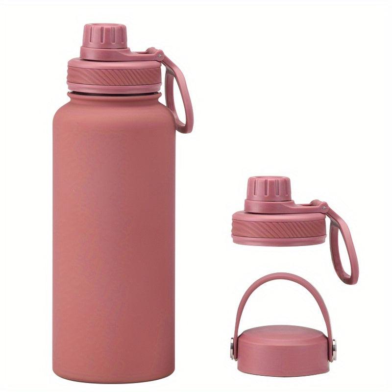 1L Stainless Steel & Porcelain Thermal Water Bottle for Outdoor Activities