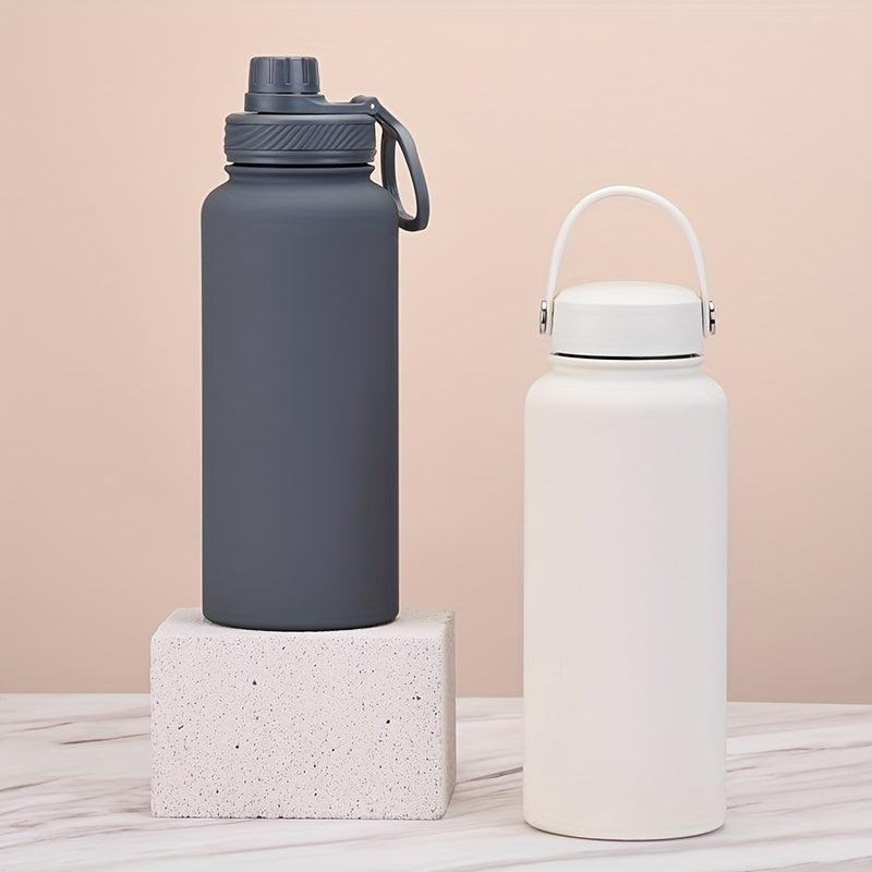 1L Stainless Steel & Porcelain Thermal Water Bottle for Outdoor Activities