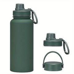 1L Stainless Steel & Porcelain Thermal Water Bottle for Outdoor Activities
