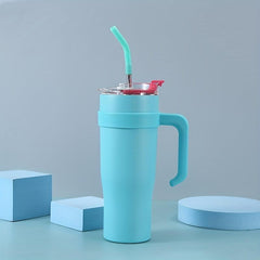 42oz Stainless Steel Tumbler with Lid and Straw