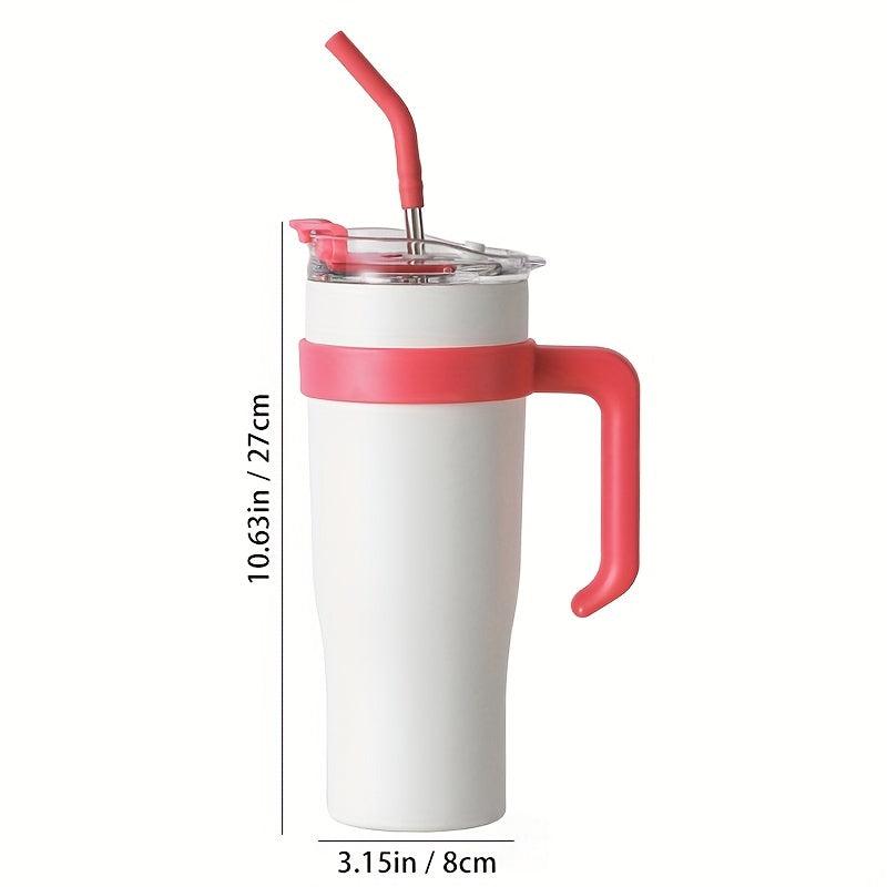 42oz Stainless Steel Tumbler with Lid and Straw