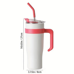 42oz Stainless Steel Tumbler with Lid and Straw