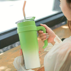 42oz Stainless Steel Tumbler with Lid and Straw