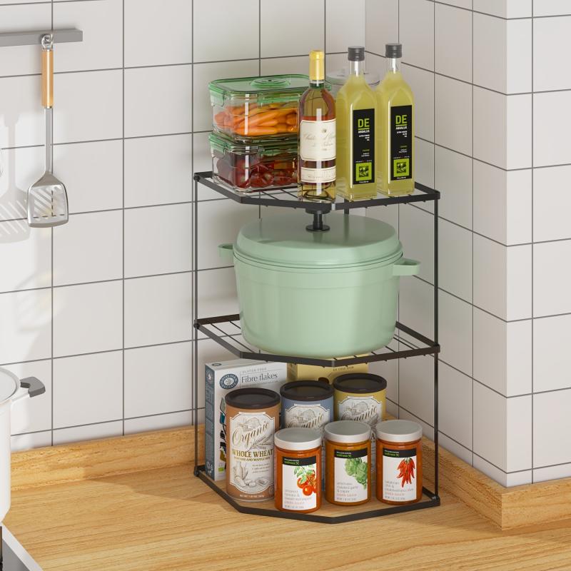 1pc Kitchen Pot Shelf Pot Rack Organizers Tier Pots And Pans Organizer
