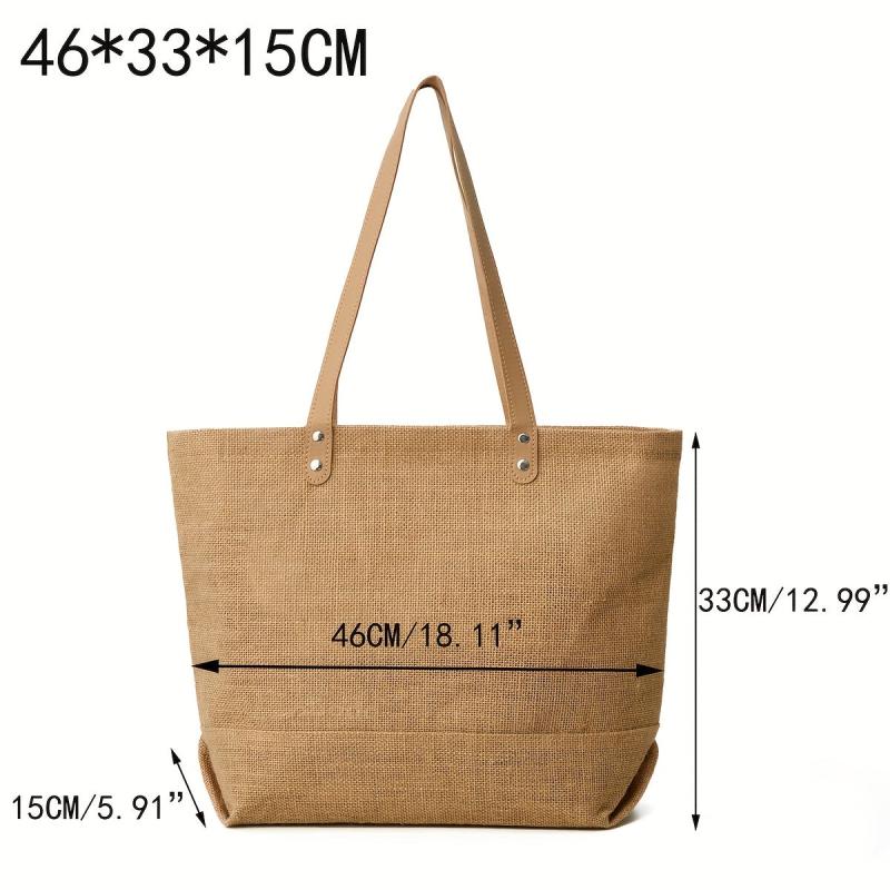 Burlap Tote Bag Blank Unbleached Large Reusable Grocery Bags