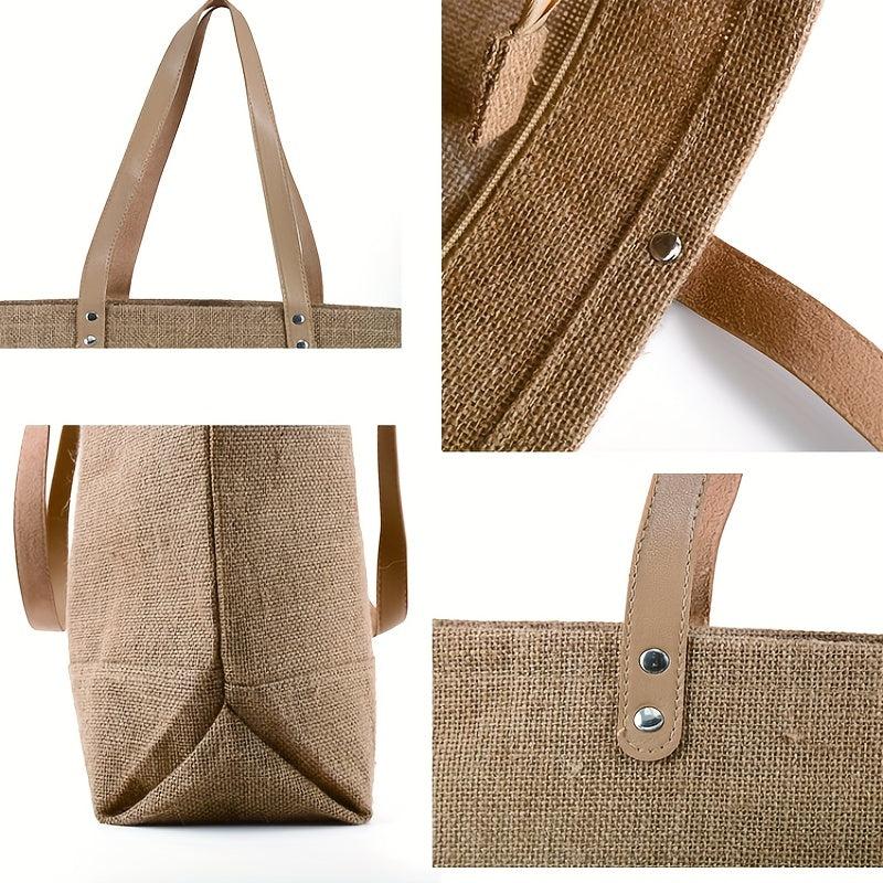 Burlap Tote Bag Blank Unbleached Large Reusable Grocery Bags