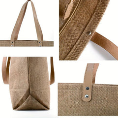 Burlap Tote Bag Blank Unbleached Large Reusable Grocery Bags