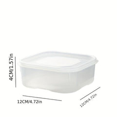 4pcs Transparent Fridge Storage Boxes Fresh Keeping Fruit Vegetable Crisper