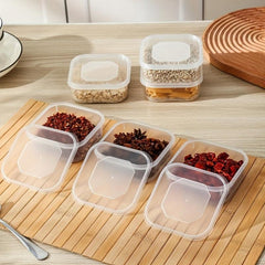 4pcs Transparent Fridge Storage Boxes Fresh Keeping Fruit Vegetable Crisper