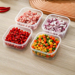 4pcs Transparent Fridge Storage Boxes Fresh Keeping Fruit Vegetable Crisper