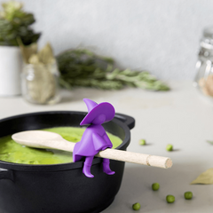 Little Man Wizard Pot Cover Anti Overflow Spoon Holder Set