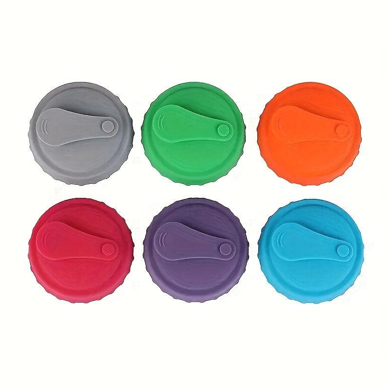 6pcs Silicone Can Lids for Spill Protection - Soda Beer Juice Covers