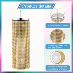 Sparkling Rhinestone 20oz Tumbler With Lid & Straw